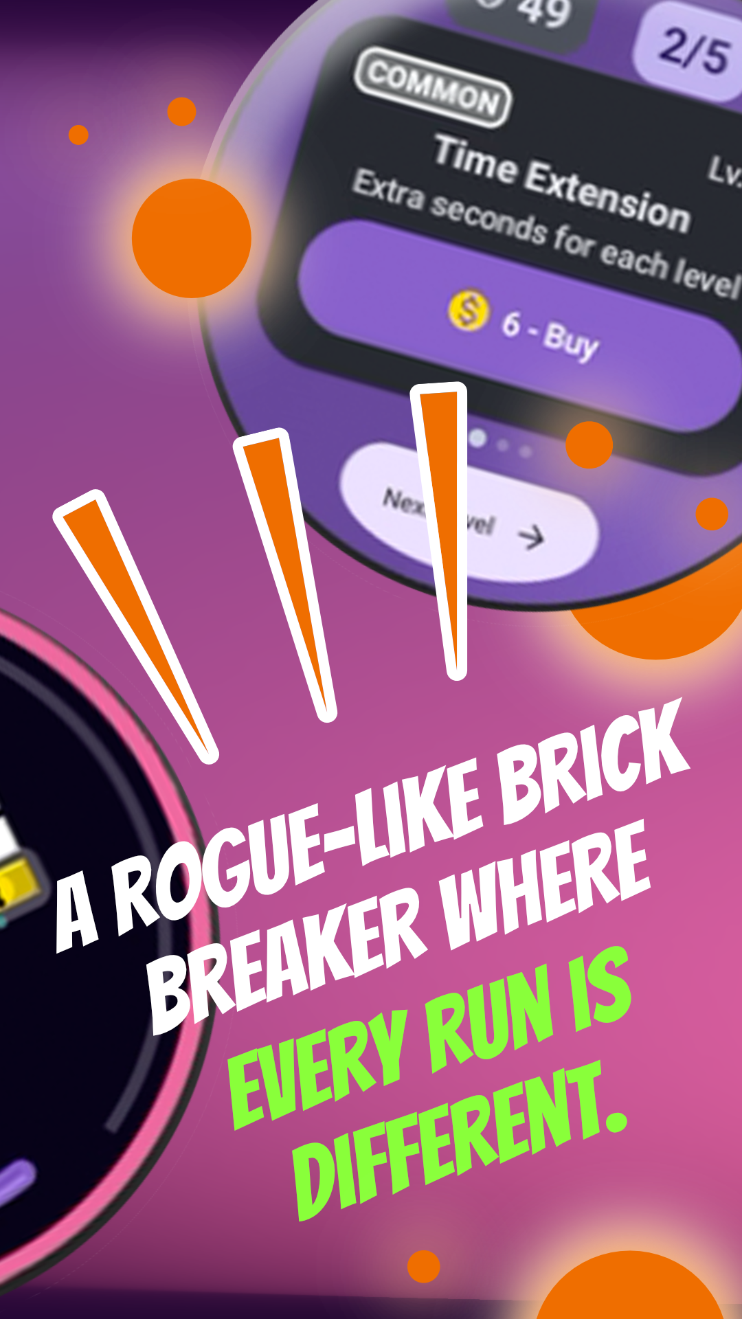 Brick Run — Roguelike Brick-Breaking On Your Wrist